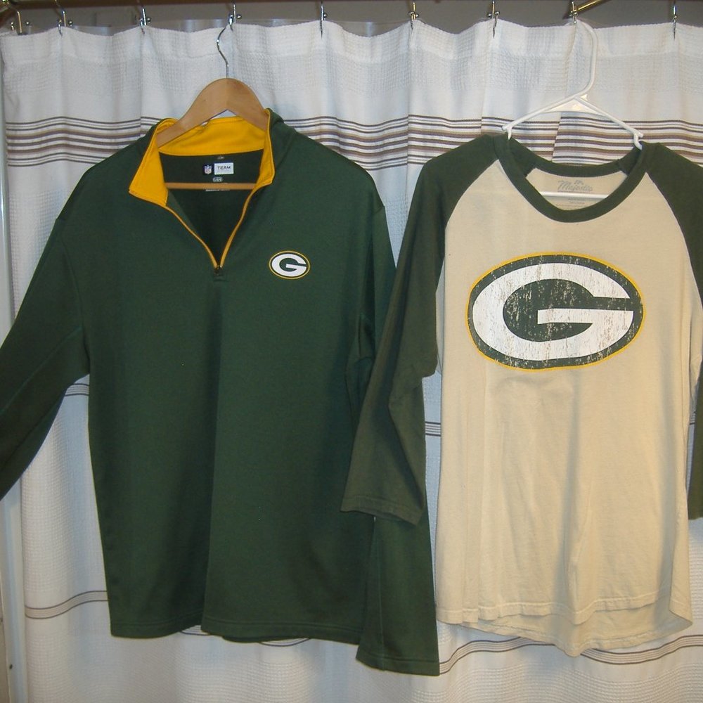 GREEN BAY PACKERS BASEBALL SHIRT AND ZIP UP COMBO